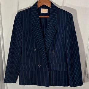 Pendleton Navy Pinstripe Blazer